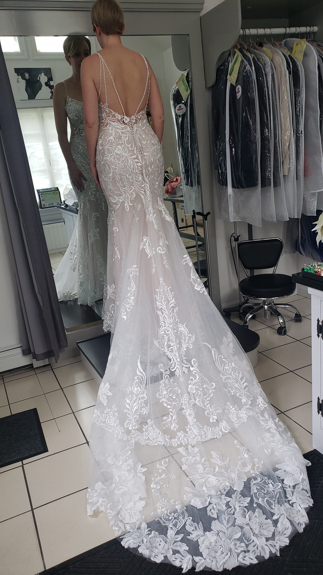 Bridal fitting in the Nancy's Tailoring studio